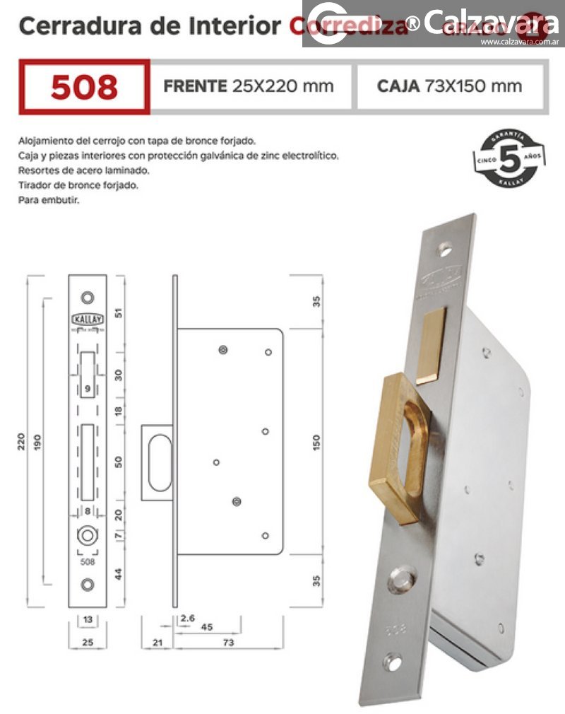 CERRADURA KALLAY 508 NIQ