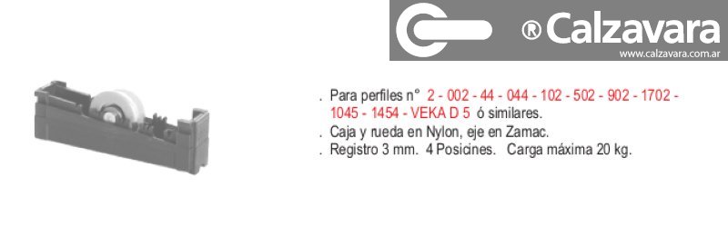 RODAMIENTO REGISTRABLE No3004