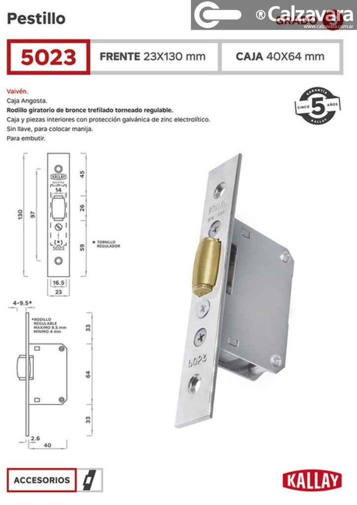 RODILLO KALLAY 5023 NIQ 40mm