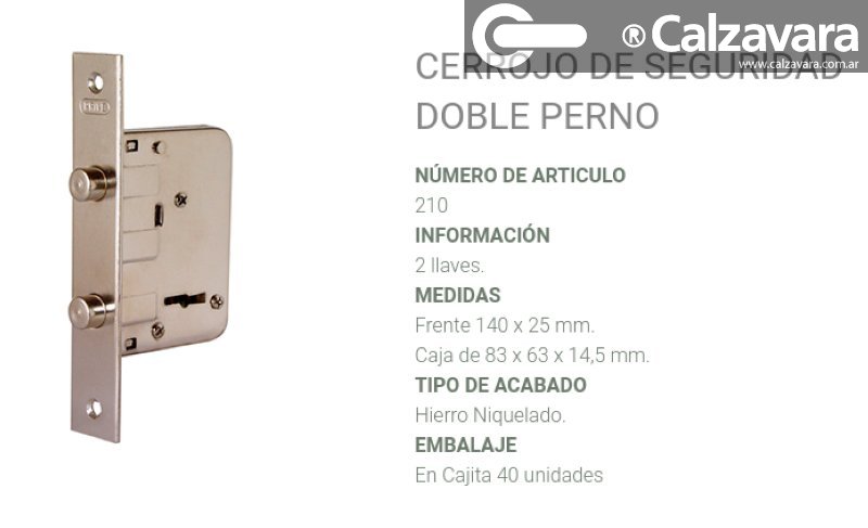 CERROJO PRIVE 210 NIQ 2P