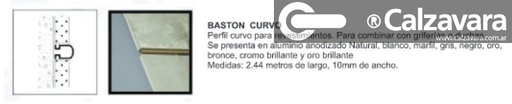 BASTON RECTO 2.44mt 1x1 CROMO BTE