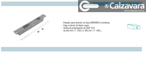 PASADOR A PALANCA No.4090 T-600