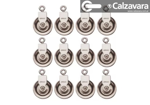 ROLDANA C/RUEDA NIQUELADA 32mm