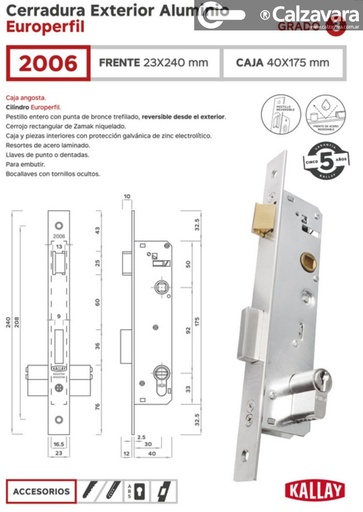 CERRADURA KALLAY 2006 30/40-AMAEST