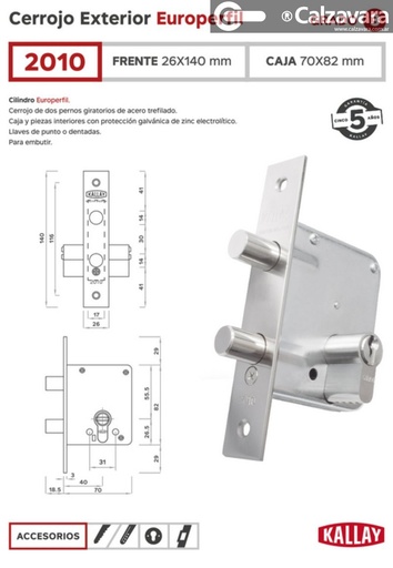 CERROJO KALLAY 2010 NIQ EUROCILINDRO