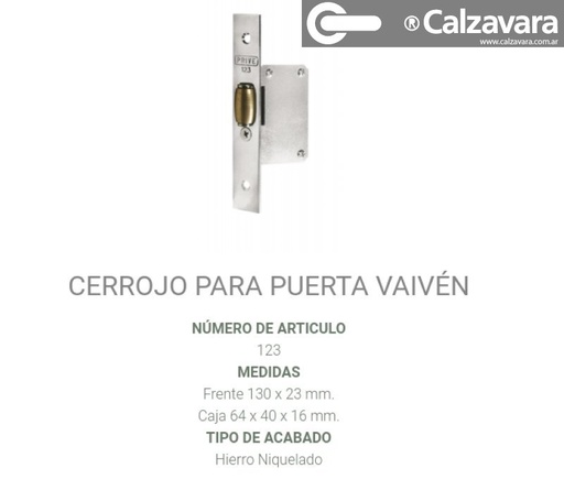 CERRADURA PRIVE 123 VAIVEN
